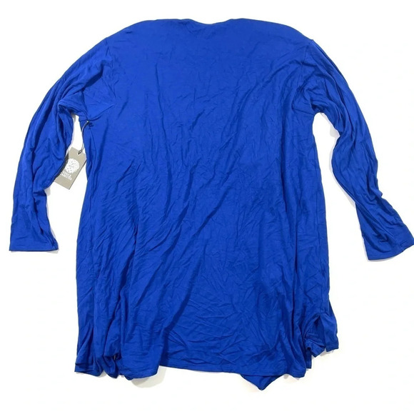 New Vince Camuto Emma Open Front Cardigan Vivid Blue 1X - Picture 4 of 7
